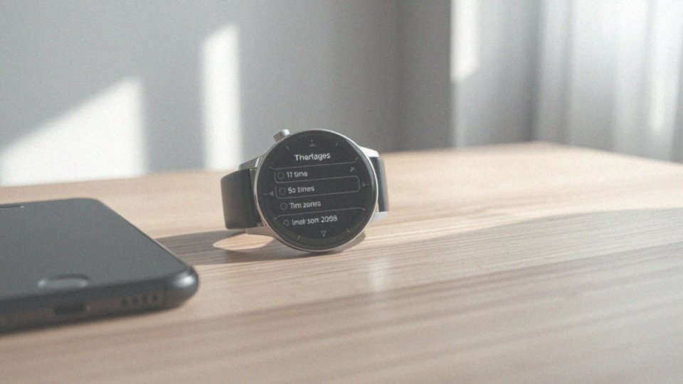 2. Jak wybrać strefę czasową w smartwatchu?